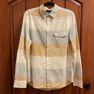 Topman Striped Color Block Lightweight Button Down Size Med